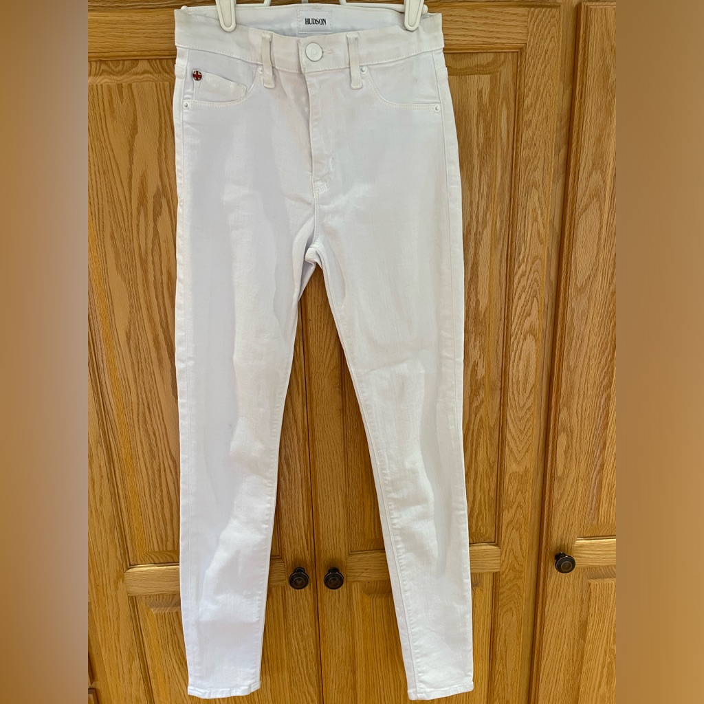 Hudson Brand White Skinny Jeans